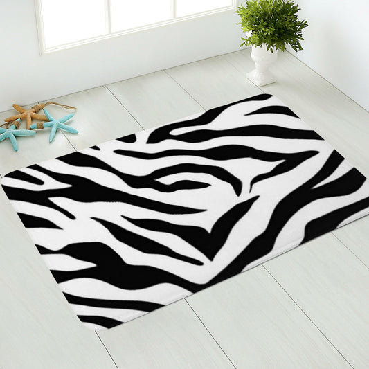 Welcome guests with style - Black and White Zebra Doormat | Angel Black And White Store